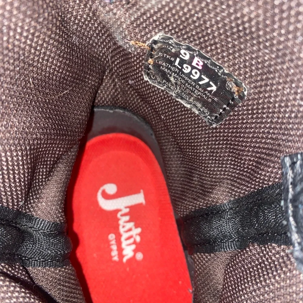 Justin’s Andra 8" Western Cowgirl Boots Sz 9 - Good Condition! - Picture 5 of 8